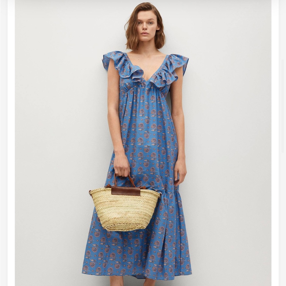 MANGO Cotton Maxi Dress